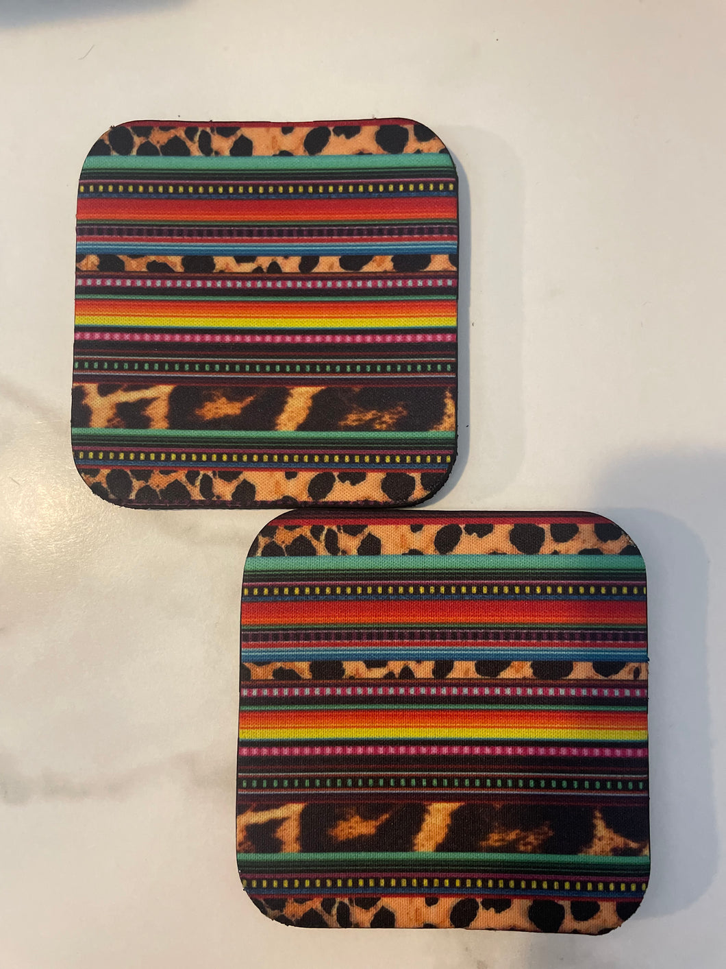 Serape Leopard House Coasters