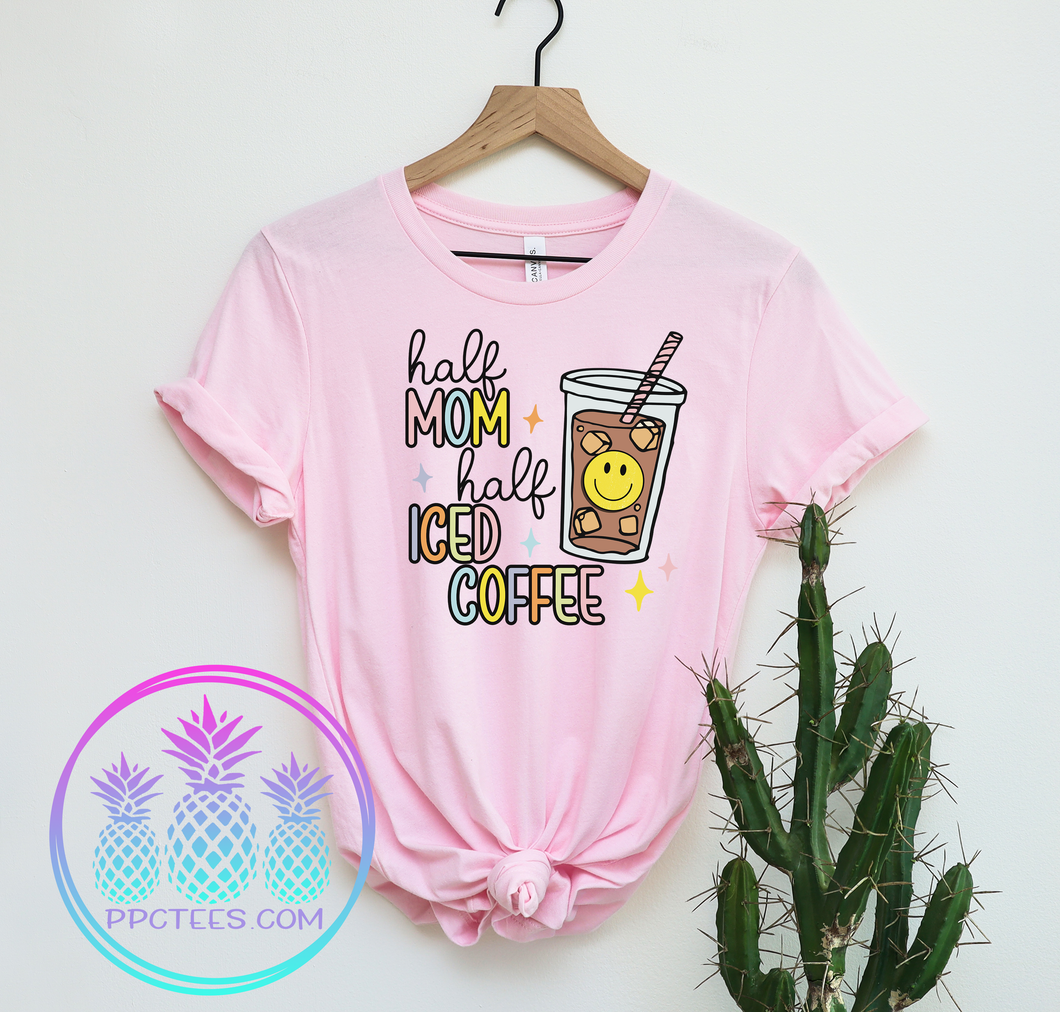 Half Mom Half Iced Coffee Graphic Tee