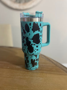 40oz Cow Print Tumbler/Cup