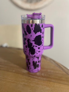 40oz Cow Print Tumbler/Cup