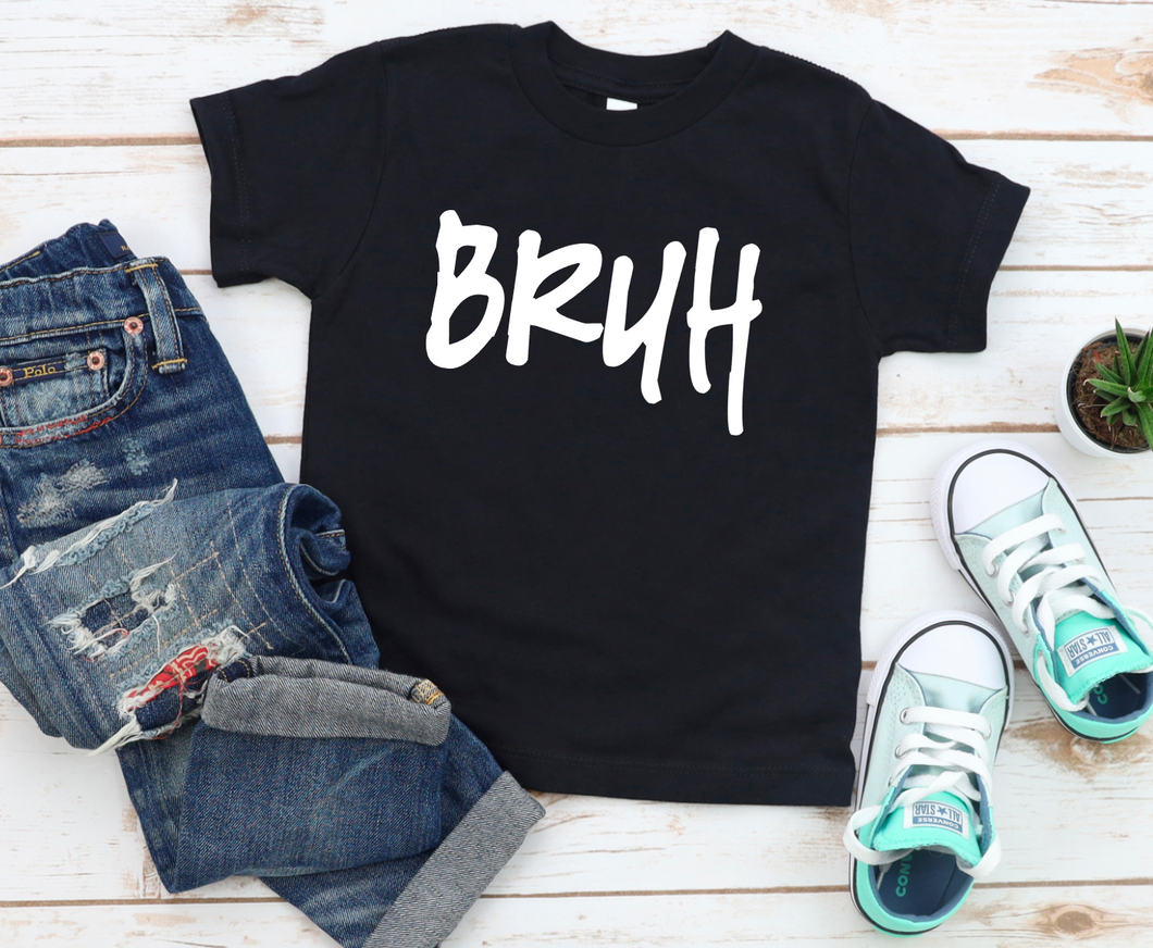 Bruh Screen Print Toddler/Youth Tee