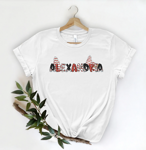 Christmas Alpha Name Shirt (Multiple Options)